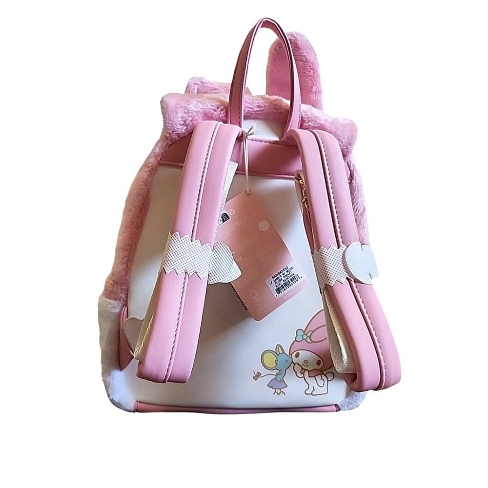 NWT Sanrio Loungefly Exclusive My Melody Plush Cosplay Mini Backpack - Picture 6 of 7